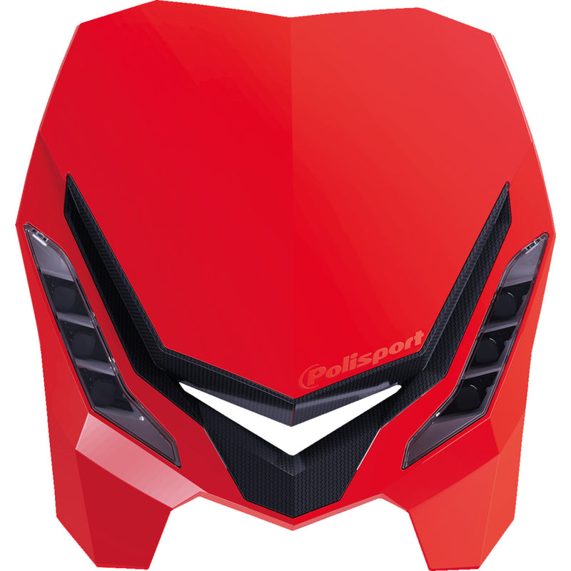 POLISPORT E-Blaze LED Headlight - Red/Black 8670800004 by Polisport