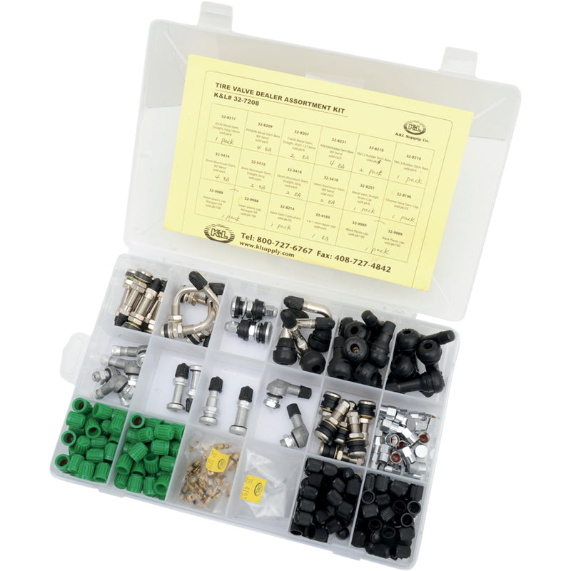 K&L Supply Valve Stem Kit - Assortment 32-7208 | Valve Stems Cores