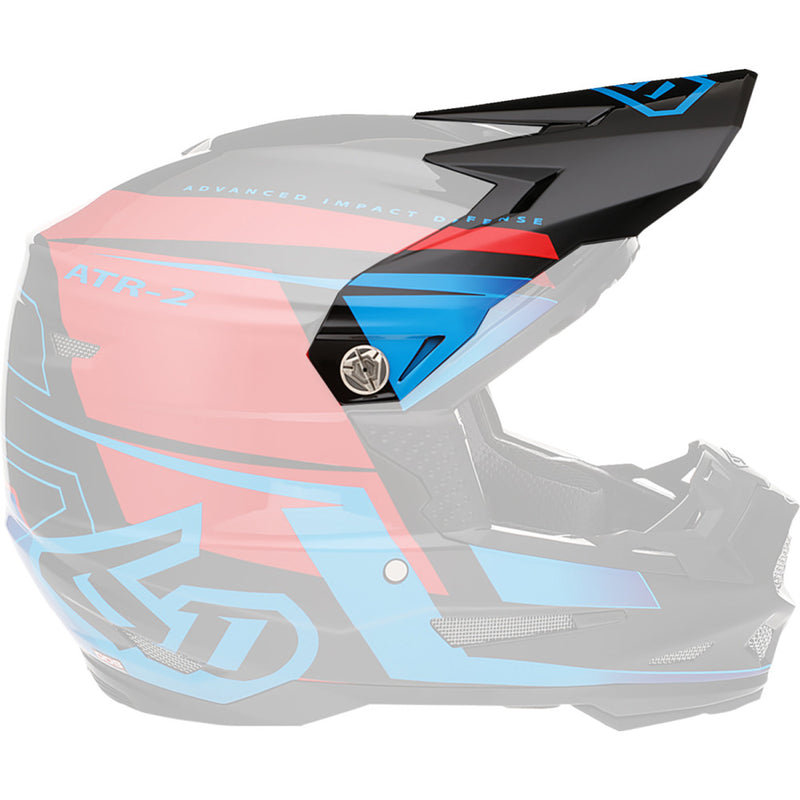 6D HELMETS ATR-2 Visor - Mach - Black/Red/Blue 72-6117