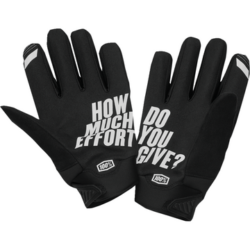 100% Brisker Glove Black - Medium by 100%