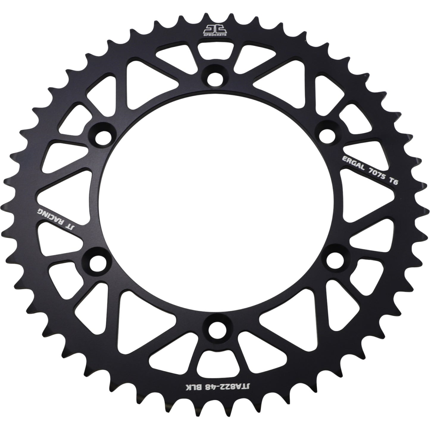 JT SPROCKETS Rear Sprocket - Black - 48 Tooth JTA822.48BLK by JT Rear Sprockets   Aluminum/Alloy