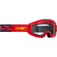 FMF PowerCore Goggles - Flame - Red - Clear F-50050-00008