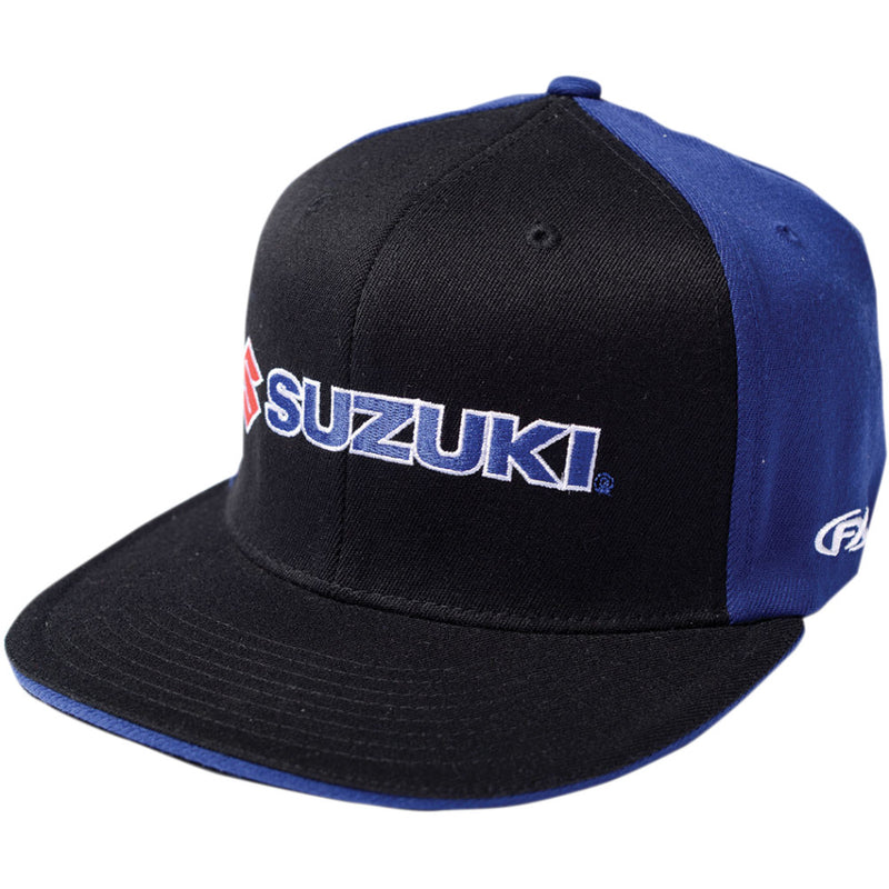 FACTORY EFFEX Suzuki Flexfit? Hat - Black/Blue - Small/Medium 15-88450