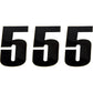 Moose Racing Race Number 5 - Black - 4.5" 80015