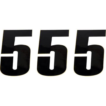 Moose Racing Race Number 5 - Black - 4.5" 80015