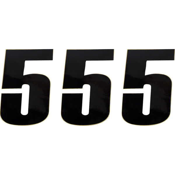 Moose Racing Race Number 5 - Black - 4.5
