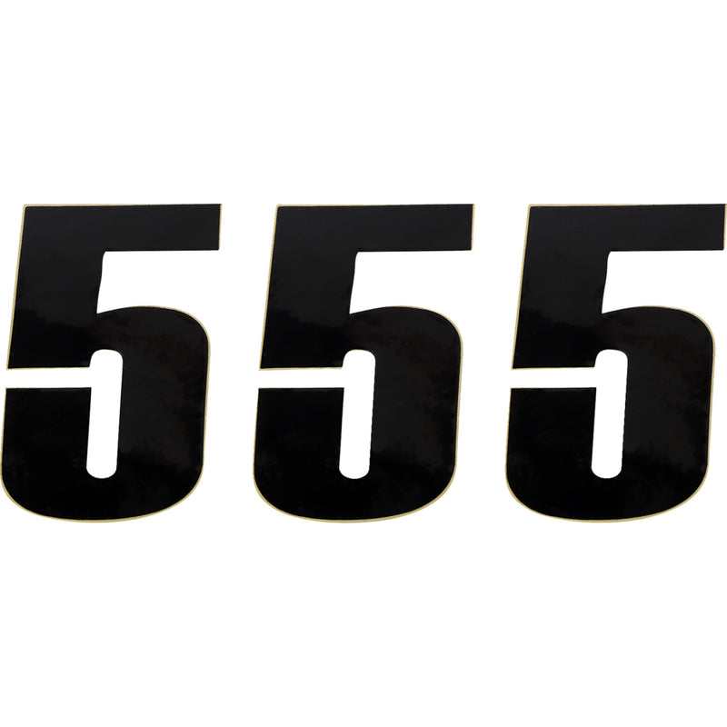 Moose Racing Race Number 5 - Black - 4.5" 80015