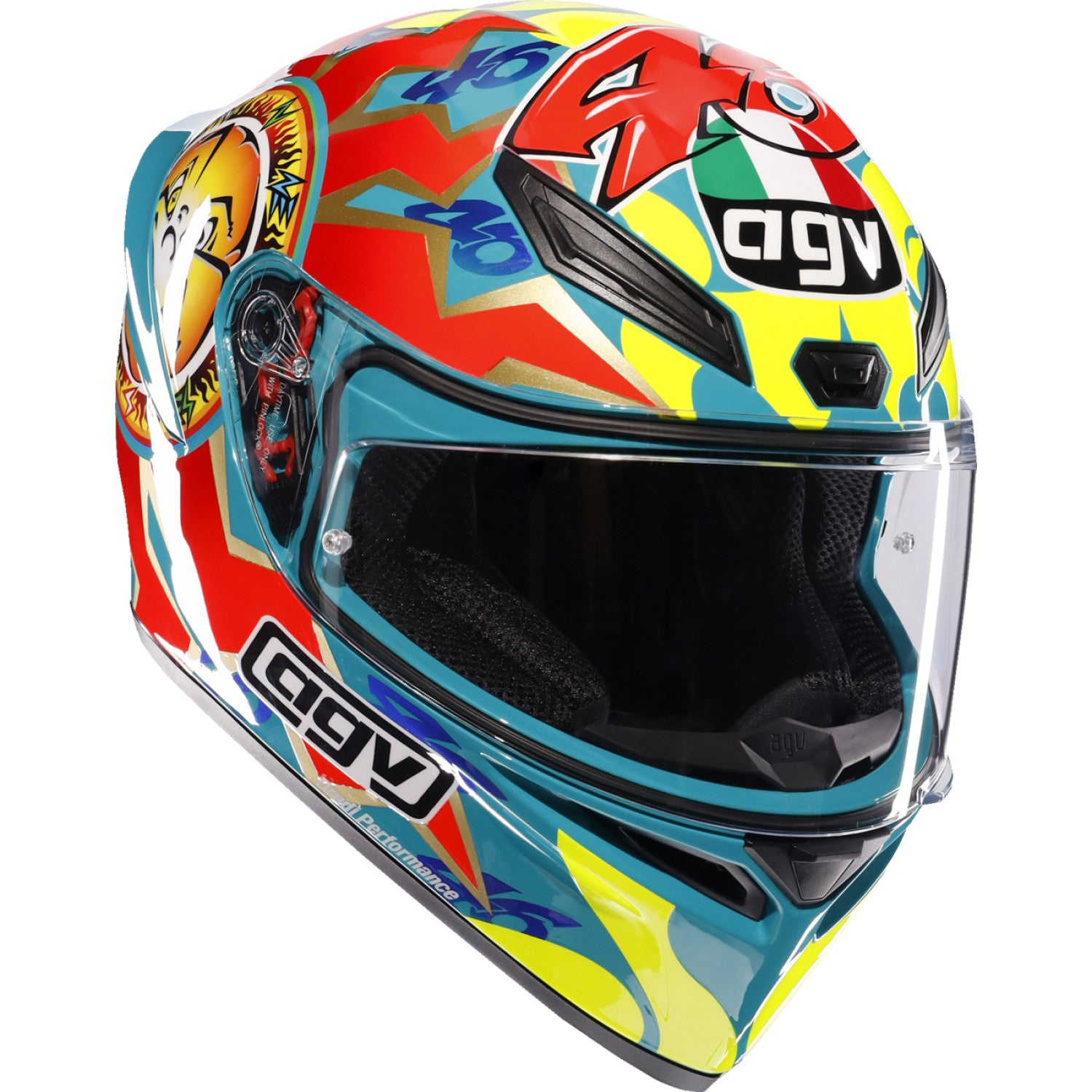 AGV K1 S Helmet - Rossi Mugello 1999 - 2XL 2118394003-041-XXL | Street Full Face Adult Helmet