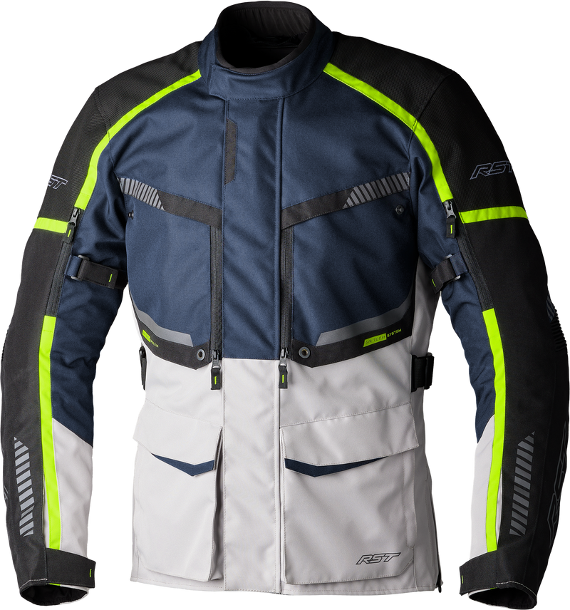 RST Maverick Evo CE Textile Jacket - Navy/Silver - S