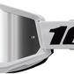 100% Strata 2 Goggle White Mirror Silver Lens