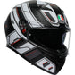 AGV K3 Helmet - Rivia - Matte Black/White - 2XL 2118381004-019-XXL | Street Full Face Adult Helmet