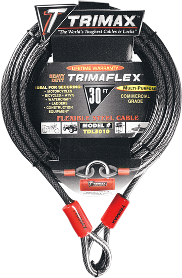 TRIMAX Cable Lock - Dual Loop - 30' TDL3010
