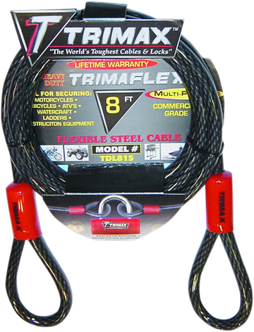TRIMAX Cable Lock - Dual Loop - 8' TDL815