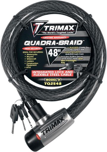 TRIMAX Quad Braid Cable Lock - 48" TQ2548