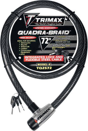 TRIMAX Quad Braid Cable Lock - 72" TQ2572