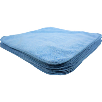 Hardline Microfiber Towels - Blue - 24-Pack MB16300 | PO Lishes & Wa X Es