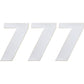 Moose Racing Race Number 7 - White - 6" 80107
