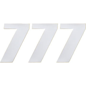 Moose Racing Race Number 7 - White - 6" 80107
