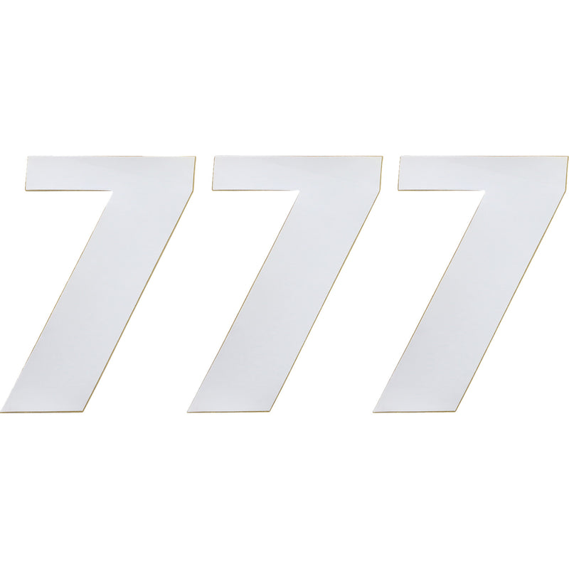 Moose Racing Race Number 7 - White - 6" 80107