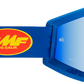 FMF PowerCore Goggles - Flame - Navy - Blue Mirror F-50051-00007