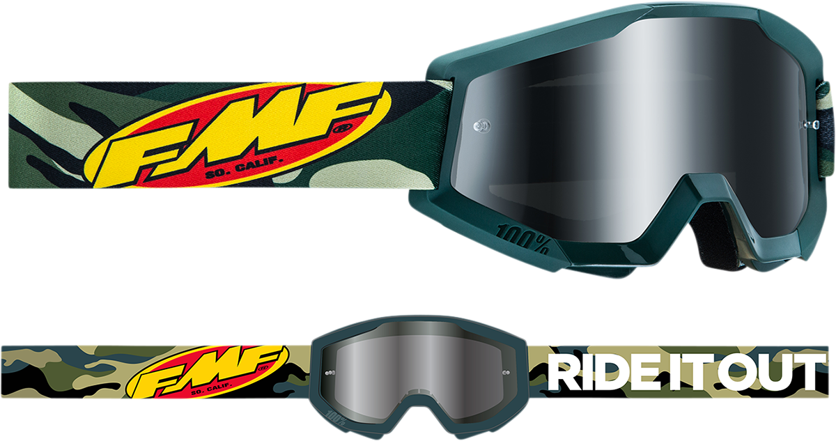 FMF PowerCore Goggles - Assault - Camo - Silver Mirror F-50051-00001