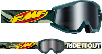 FMF PowerCore Goggles - Assault - Camo - Silver Mirror F-50051-00001