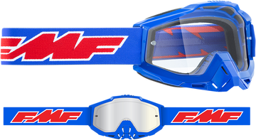 FMF Youth PowerBomb Goggles - Rocket - Blue - Clear F-50047-00002