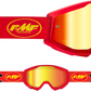 FMF Youth PowerCore Goggles - Flame - Red - Red Mirror F-50055-00004