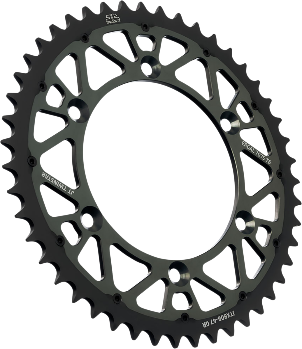 JT SPROCKETS Steel Rear Sprocket - Graphite - 49 Tooth JTX808.49GR by JT Rear Sprockets   Steel Type