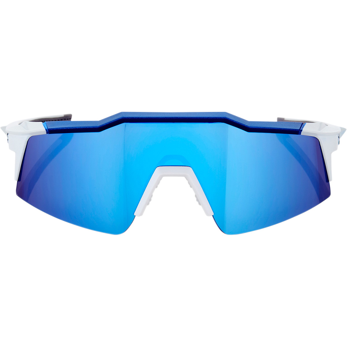 100% Speedcraft SL Sunglasses - White - Blue Mirror 60008-00003