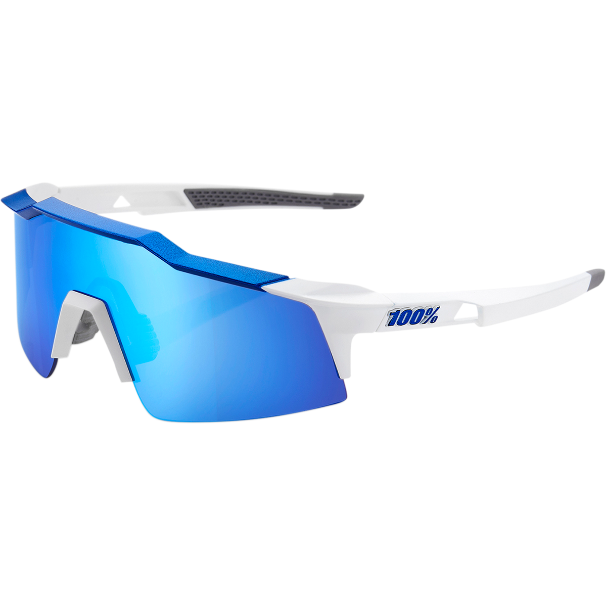 100% Speedcraft SL Sunglasses - White - Blue Mirror 60008-00003