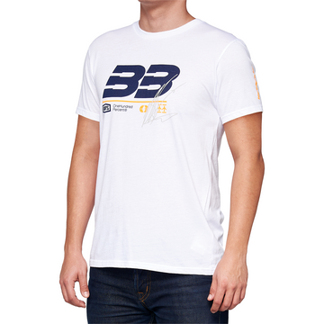 100% BB33 Signature T-Shirt - White - Medium BB-32140-000-11