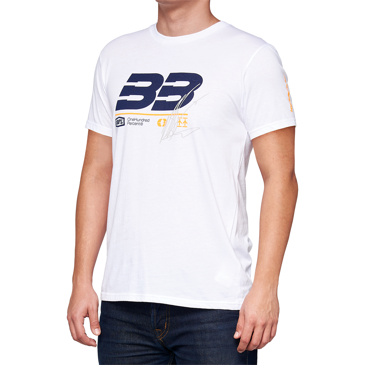 100% BB33 Signature T-Shirt - White - XL BB-32140-000-13