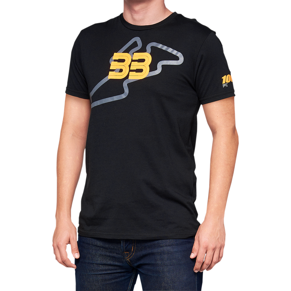 100% BB33 Track T-Shirt - Black - Small BB-32141-001-10