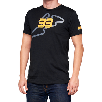 100% BB33 Track T-Shirt - Black - Large BB-32141-001-12