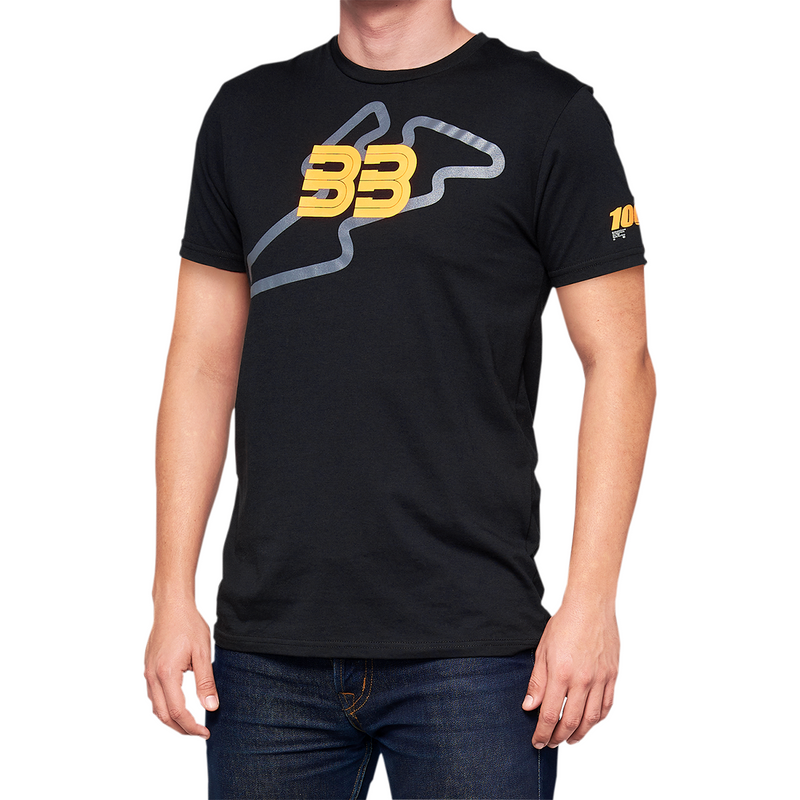 100% BB33 Track T-Shirt - Black - XL BB-32141-001-13