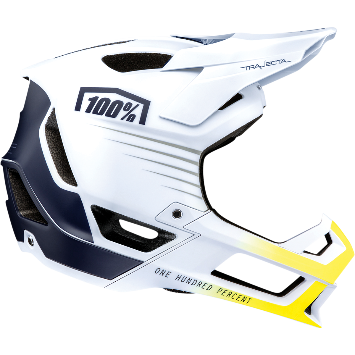 100% Trajecta Helmet - Fidlock - Black/White - Large 80003-00007