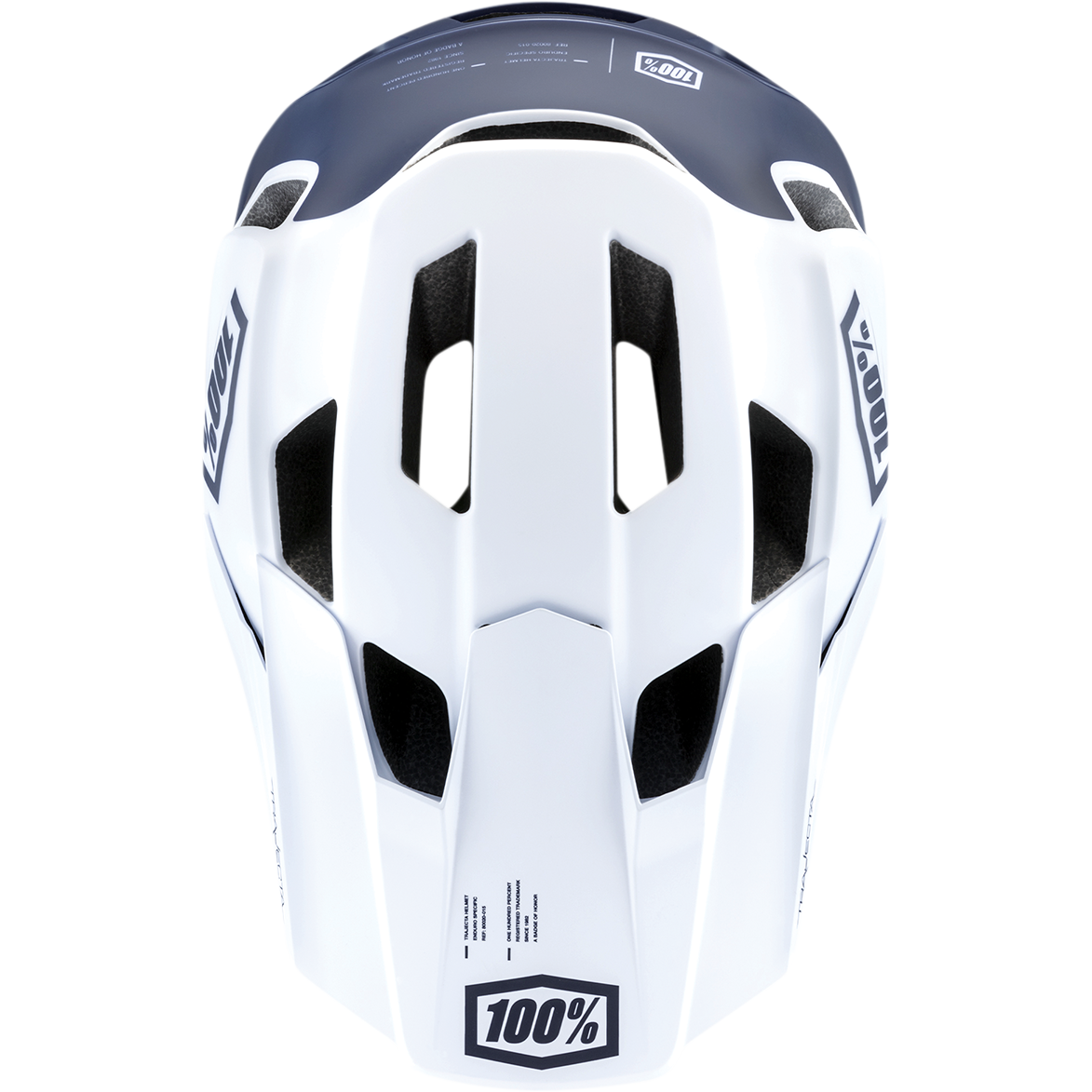 100% Trajecta Helmet - Fidlock - Black/White - XL 80003-00008