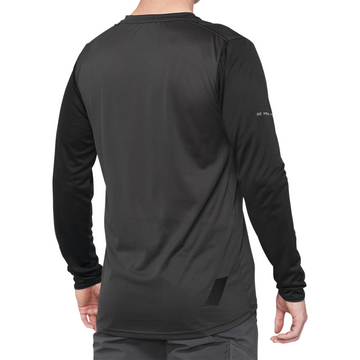 100% Ridecamp Jersey - Long-Sleeve - Black/Charcoal - XL 40028-00003