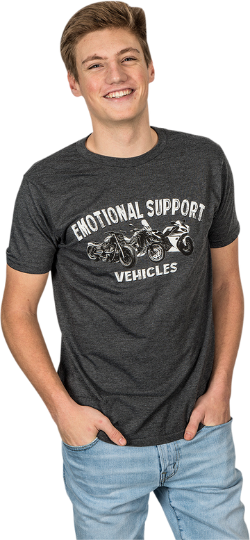 TECMATE Optimate Emotional Support Vehicles T-Shirt - Heather Charcoal - 2XL TA-237CH