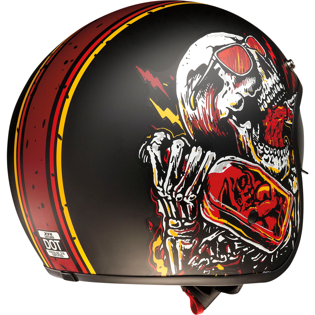 Z1R Saturn Helmet - Devil Made Me - Black/Red - XL 0104-2820