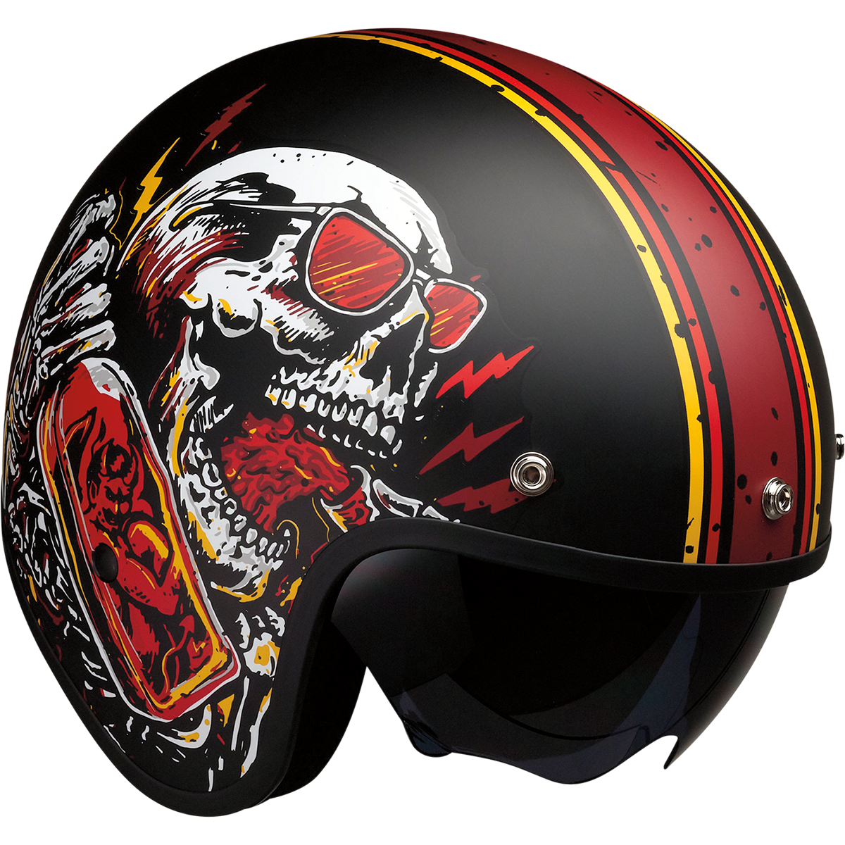 Z1R Saturn Helmet - Devil Made Me - Black/Red - XL 0104-2820