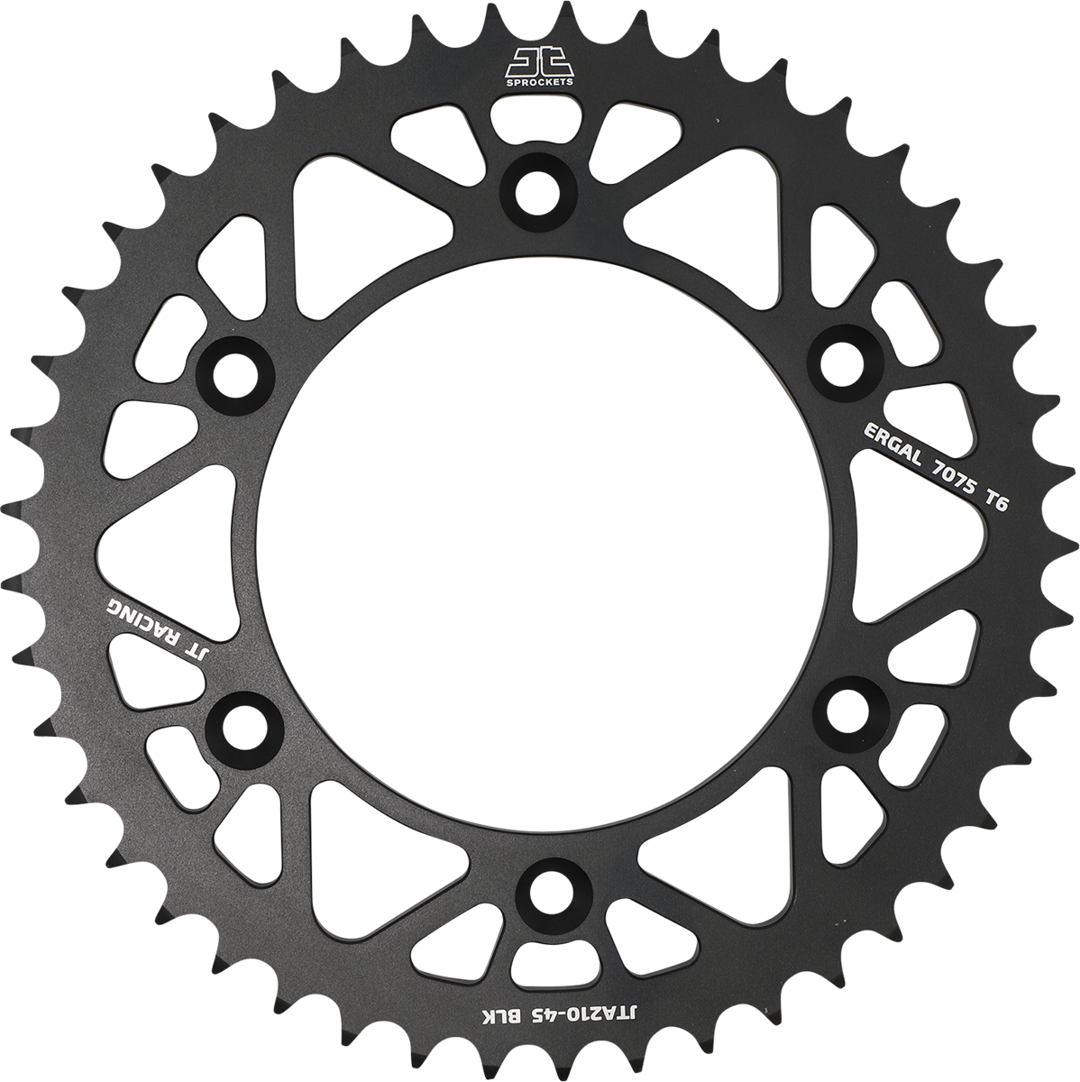 JT SPROCKETS Rear Sprocket - Honda - Black - 45 Tooth JTA210.45BLK by JT Rear Sprockets   Aluminum/Alloy