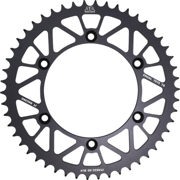 JT SPROCKETS Rear Sprocket - 520 - Black - 50 Tooth JTA822.50BLK by JT Rear Sprockets   Aluminum/Alloy