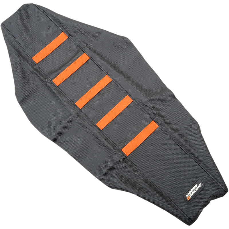 Moose Racing Ribbed Seat Cover - Black Cover/Orange Ribs - KTM KTM25015