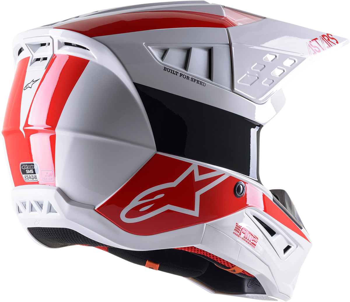 ALPINESTARS SM5 Helmet - Bond - White/Red - XL 8303522-2032-XL