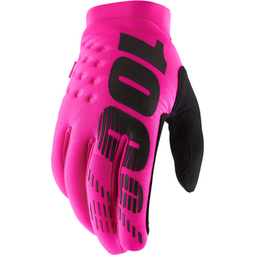 100% Brisker Gloves - Neon Pink - Medium 10003-00026