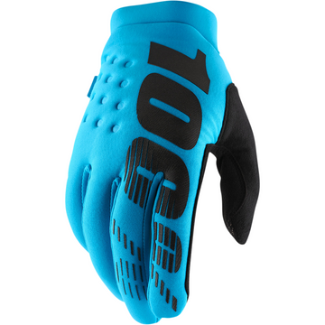 100% Brisker Gloves - Turquoise - Medium 10003-00036