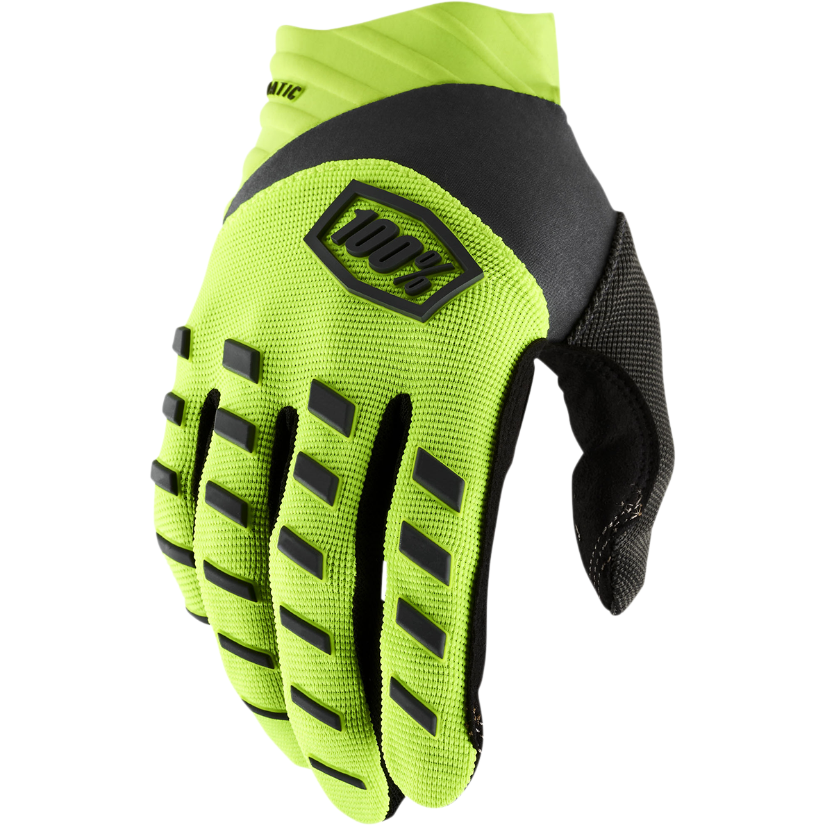 100% Airmatic Gloves - Fluorescent Yellow/Black - Small 10000-00010