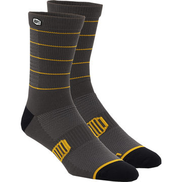 100% Advocate Socks - Charcoal/Mustard - Small/Medium 24017-459-17